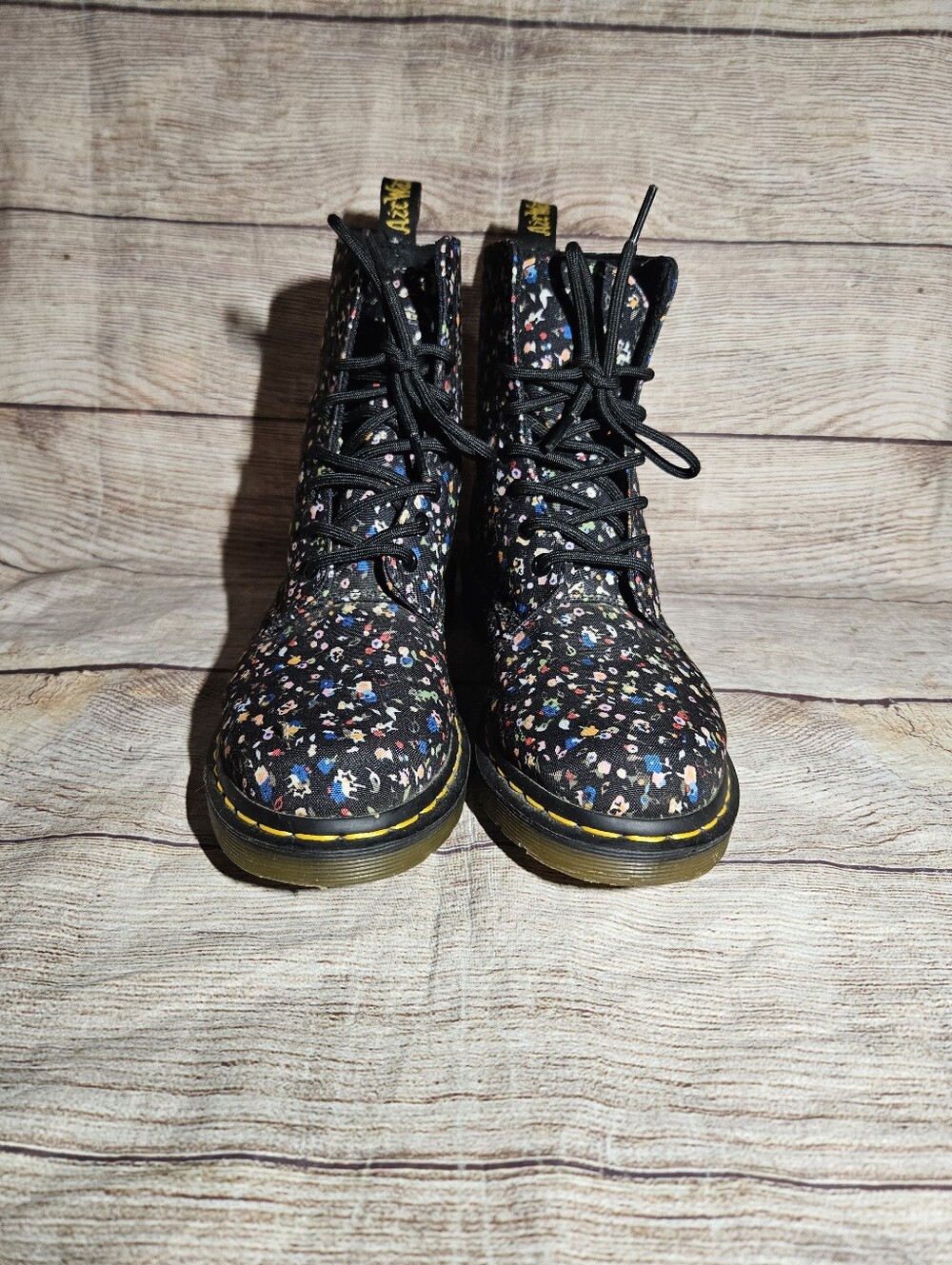 Dr Martens Page floral canvas 8 eye boots - Picture 4 of 10